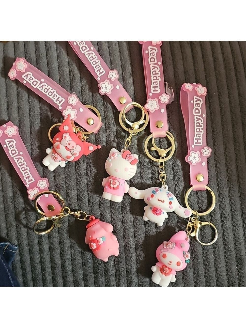 PICK ONE! Pink and White Hello Kitty & Friends Character Keychains